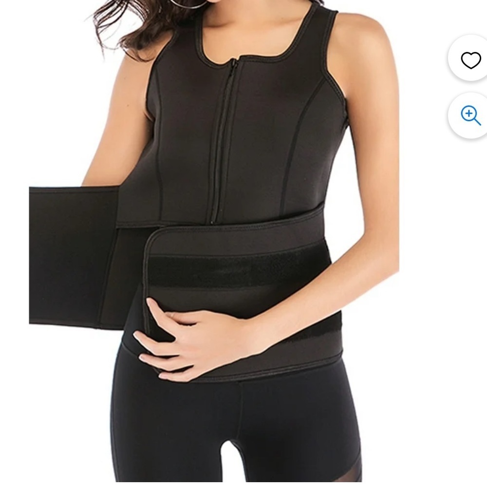 Neoprene Sweat sauna vest with trainer belt V3.